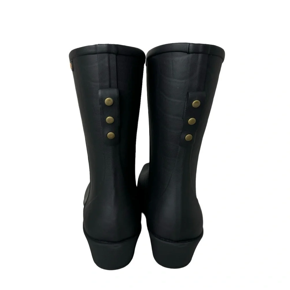 Bogs‎ Jolene Mid Rain Boot Western Black Waterproof 10
